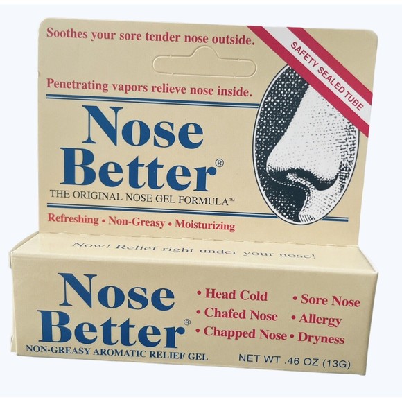 Nose Better Non Greasy Aromatic Relief Nasal Gel 0.46 Oz EXP 8/24 - Picture 2 of 5